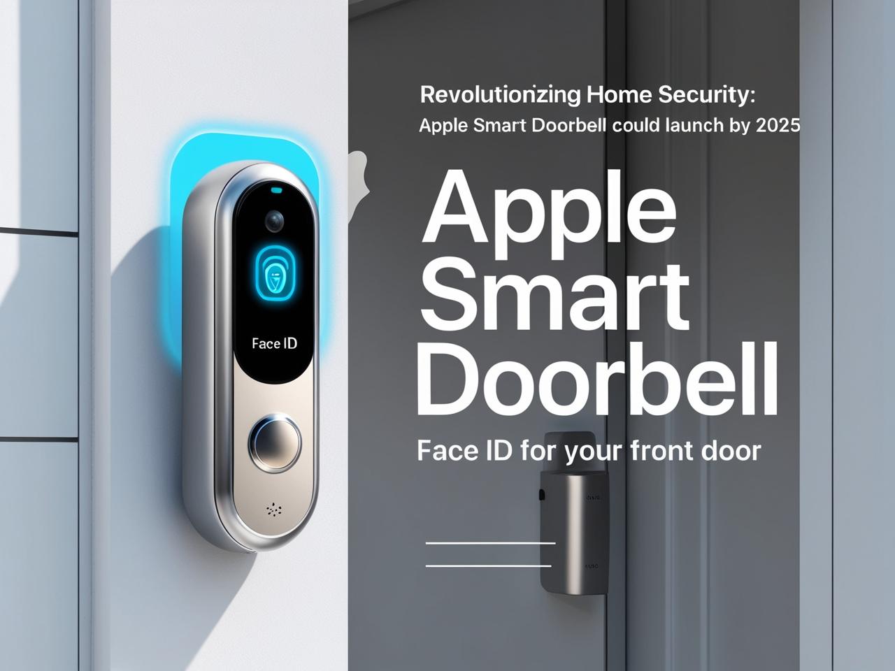 Apple Smart Doorbell with Face ID technology, showcasing futuristic design and advanced home security features for 2025.