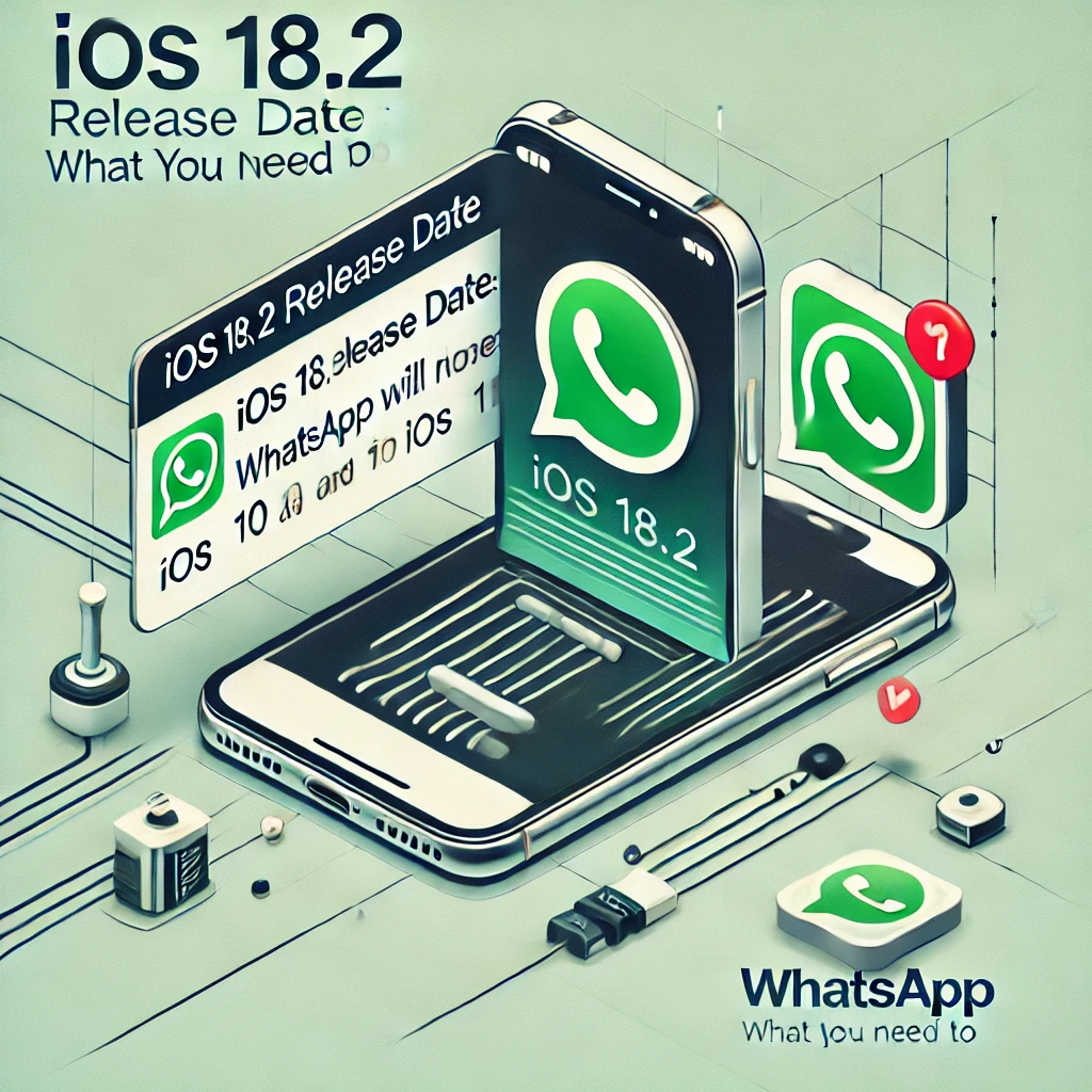 iOS 18.2 release warning for WhatsApp compatibility with iOS 10 and iOS 11 devices.