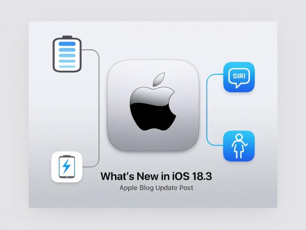iOS 18.3 update highlights featuring battery optimization, Siri improvements, and enhanced accessibility.